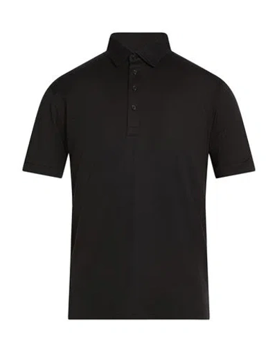 Drykorn Man Polo Shirt Black Size M Lyocell, Cotton