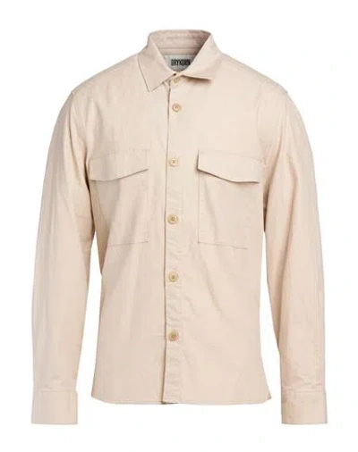 Drykorn Man Shirt Beige Size Xl Cotton, Linen, Elastane In Neutral