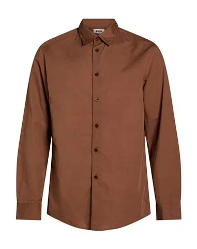 Drykorn Man Shirt Brown Size M Cotton, Viscose