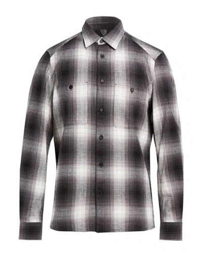Drykorn Man Shirt Charcoal Size M Cotton In Multi