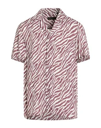 Drykorn Man Shirt Plum Size M Viscose In Purple