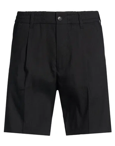 Drykorn Man Shorts & Bermuda Shorts Black Size 32 Linen, Polyester, Viscose, Elastane