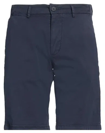 Drykorn Man Shorts & Bermuda Shorts Midnight Blue Size 31 Cotton, Elastane