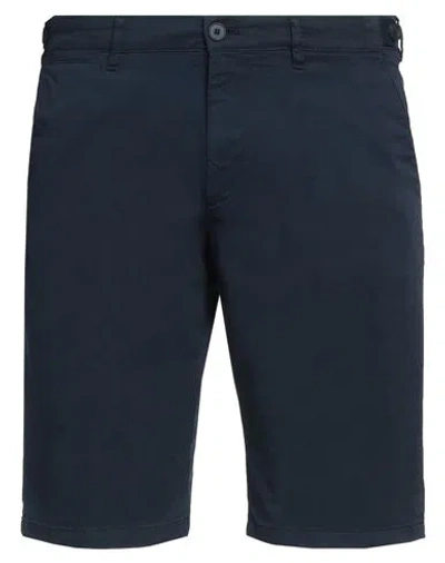 Drykorn Man Shorts & Bermuda Shorts Navy Size 32 Cotton, Elastane In Navy Blue