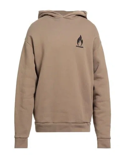 Drykorn Man Sweatshirt Camel Size M Cotton In Brown