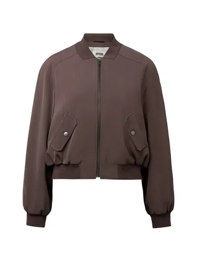 Drykorn Marham Zip-up Bomber Jacket In Brown