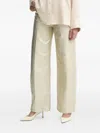 Drykorn Metallic-effect Wide-leg Jeans In Neutral