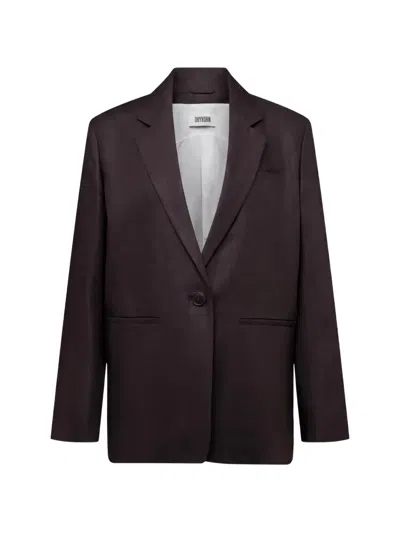 Drykorn Mowtie Single-breasted Notched-lapels Blazer In Brown