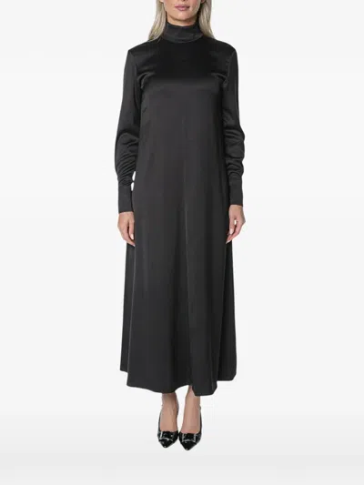 Drykorn Nainen High-neck Long-sleeved A-line Maxi Dress In Multi