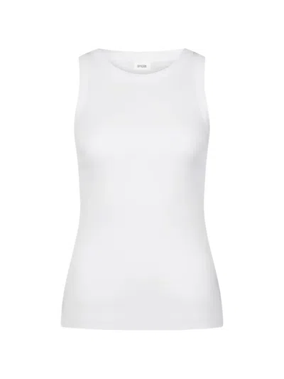 Drykorn Olina Ribbed-knit Tank Top In White