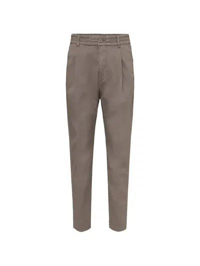 Drykorn Pleated Tapered Trousers In Gray