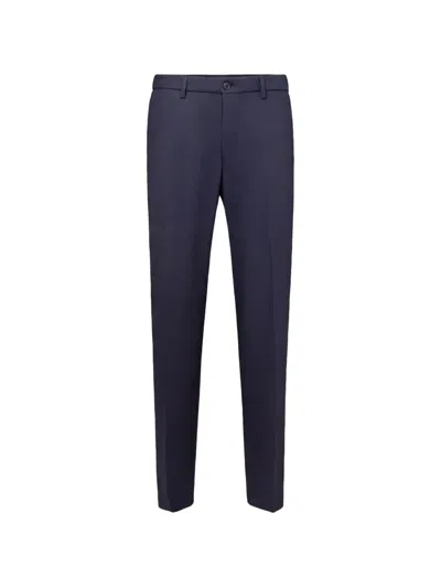 Drykorn Pressed-crease Straight-leg Trousers In Blue