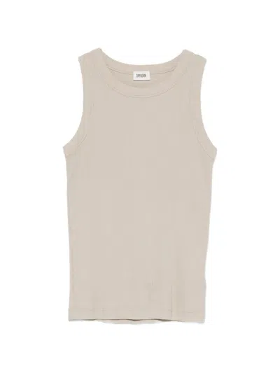 Drykorn Ribbed-knit Tank Top In Gray