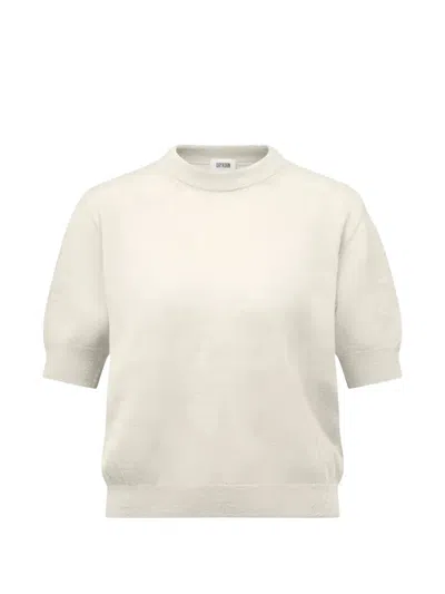 Drykorn Sanidy Short-sleeve Sweater In White