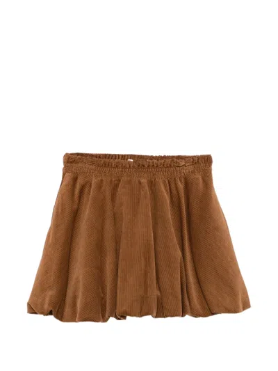 Drykorn Segha Corduroy Bubble Skirt In Brown