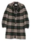 Drykorn Soleno Plaid Buttoned Coat In Brown