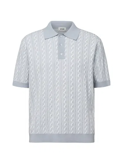 Drykorn Tamian Cable-knit Polo Shirt In Multi