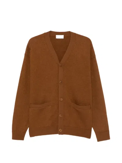 Drykorn Tello V-neck Button-up Cardigan In Brown
