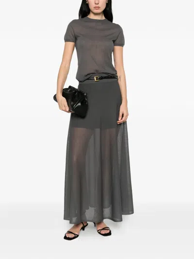 Drykorn Tensya Flared Midi Skirt In Black