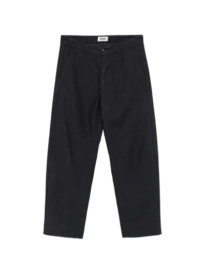 Drykorn Twill-weave Straight-leg Trousers In Black