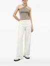 Drykorn Twist-neck Ribbed Top In Gray