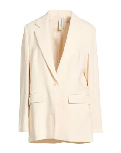 Drykorn Woman Blazer Ivory Size 5 Linen, Viscose In White