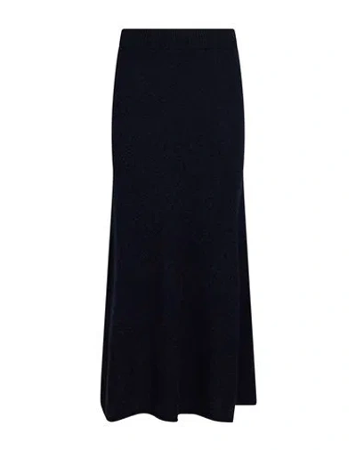Drykorn Woman Maxi Skirt Navy Size S Wool, Cotton, Polyamide In Black