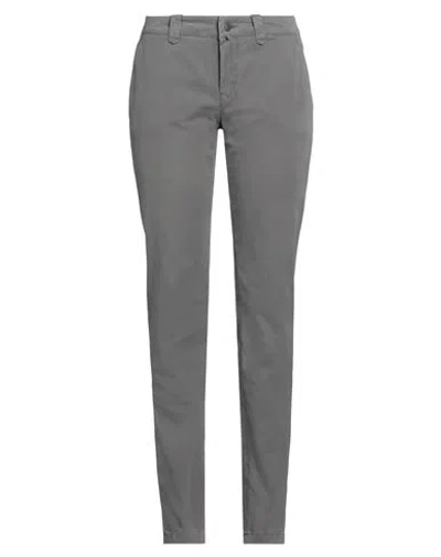 Drykorn Woman Pants Lead Size 27w-34l Cotton In Gray