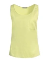 Drykorn Woman Tank Top Light Green Size 1 Cotton