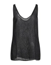 Drykorn Woman Top Black Size 4 Viscose, Linen