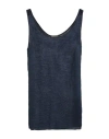 Drykorn Woman Top Midnight Blue Size 3 Viscose, Linen