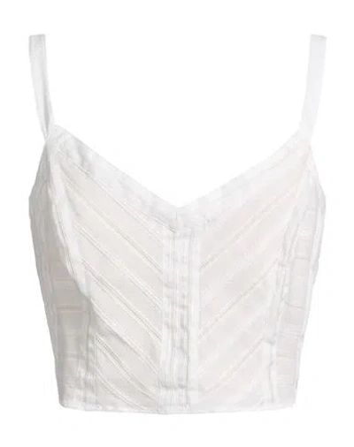 Drykorn Woman Top White Size 5 Cotton