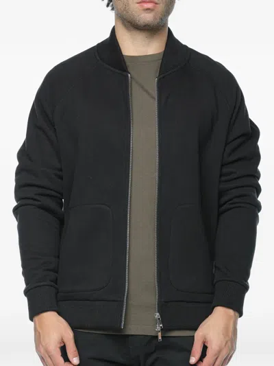 Drykorn Zip-up Raglan-sleeve Sweatshirt In Black