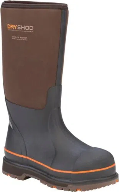 Pre-owned Dryshod Mens Wixit Cool-clad Waterproof Steel Toe Work Safety Boots- Brown