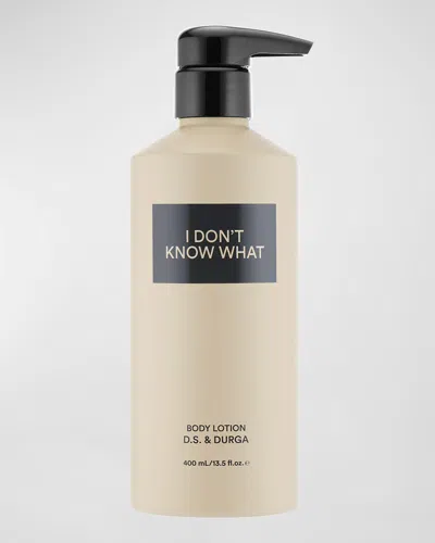 D.s. & Durga I Don't Know What Body Lotion, 13.5 Oz. In White