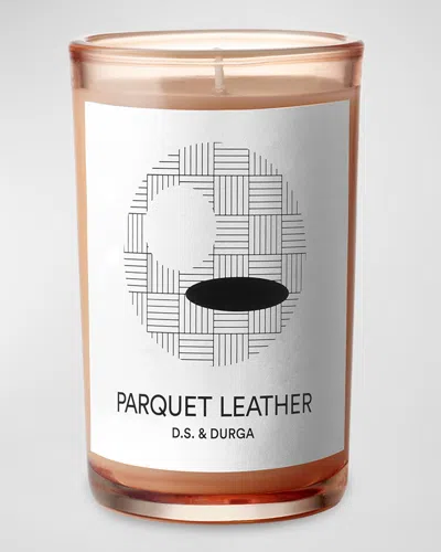 D.s. & Durga Parquet Leather Candle, 7 Oz. In Orange