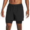 Dsg 2-in-1 Agility Shorts Mens Pure Black Elastic Waist Athletic Fit Srt531 In Black
