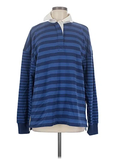 Pre-owned Dsg Long Sleeve Polo Shirt In Blue