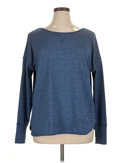 Pre-owned Dsg Long Sleeve Top Blue Boatneck Tops