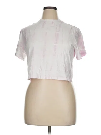 Pre-owned Dsg Short Sleeve Turtleneck In Pink