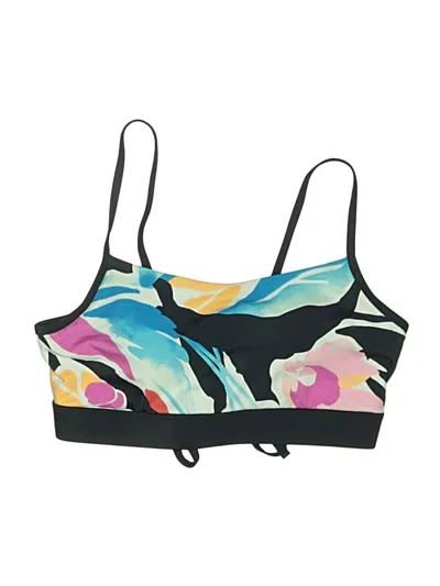 Pre-owned Dsg Swimsuit Top Black Print Pattern Swimwear