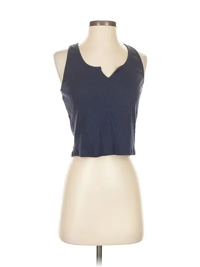 Pre-owned Dsg Tank Top Blue Halter Neckline Tops