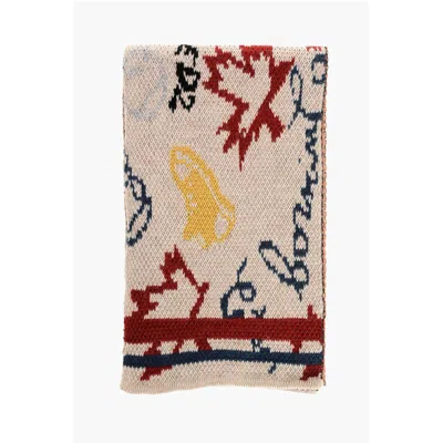 Dsquared2 Alpaca Blend Scarf With Contrasting Details