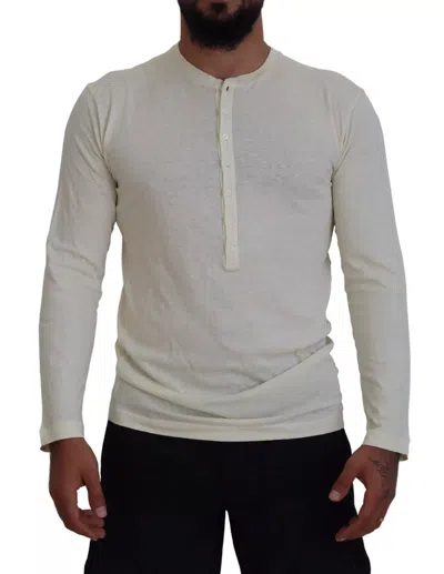 Pre-owned Dsquared² Beige Cotton Linen Long Sleeves Pullover Men's Sweater ()