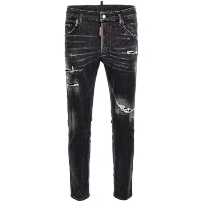 Dsquared2 Black Cotton Jeans & Pant