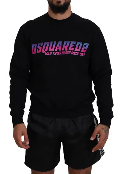 Pre-owned Dsquared² Black Logo Print Long Sleeves Men Pullover Men's Sweater ()