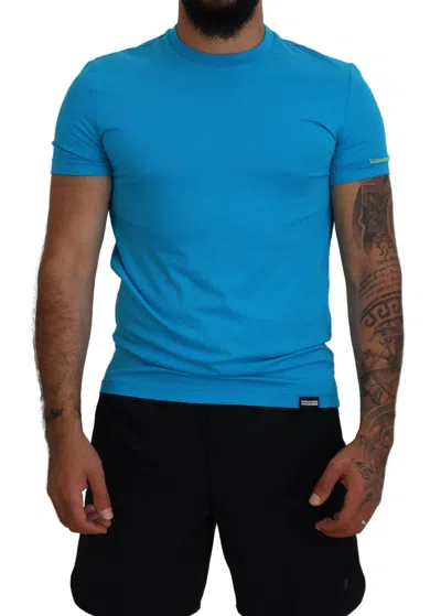 Dsquared2 Blue Modal Short Sleeves Crewneck T-shirt