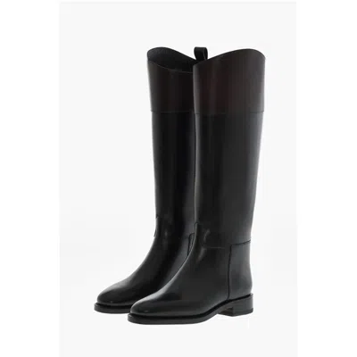 Dsquared2 Brushed Leather Riding Boots