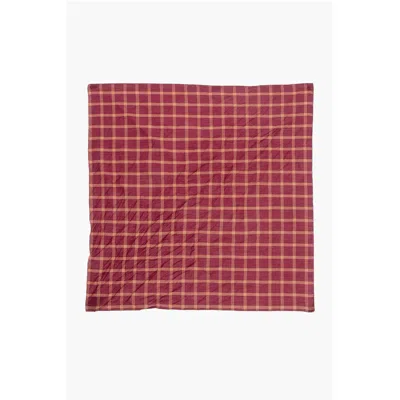 Dsquared2 Checked Cotton Foulard In Red