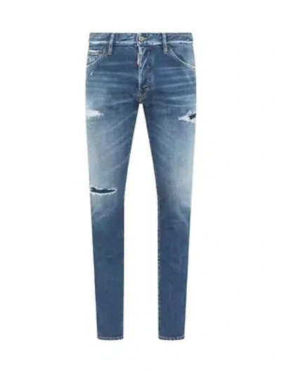 Pre-owned Dsquared² Chic Distressed Denim For Sophisticated Style In Blue